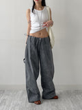 Dyed Floral Stopper Wide Pants