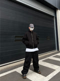 Cozy Hip-Hop Brushed Zip-Up