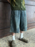 Haas Double Knee Bermuda Denim