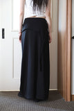 Tie banding long skirt