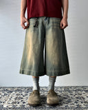 D-Ring Sand Washed Bermuda Denim