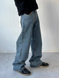Dark Blue Wide Denim