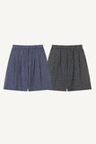 Gingham Check Banding Bermuda Pants