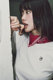 (W) DSMT METAL LOGO CROP TOP