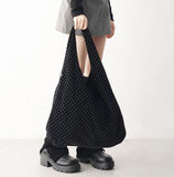 Dot-On Reversible Suede Shoulder Bag