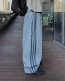 Reverse Track Balloon Denim Pants