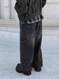 Border pocket balloon jeans