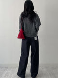 Enne Alpaca V-Neck Loose-Fit Cardigan