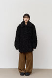 (W) Curly Duffle Fur Coat