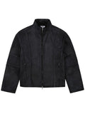 WAX COATED BIKER JACKET