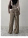 [wool30%/FW] Twill Wool High-Waist Slacks