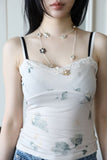 Flower multi-chain necklace