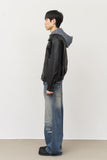 Fear Curved Leather Jacket