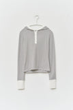 (W) Spell Striped Hooded Top
