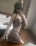 Kitoya y2k leopard two piece