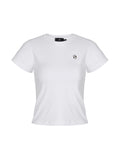 (W) DSMT METAL LOGO CROP TOP