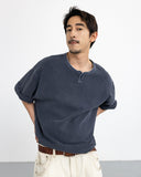 Pigment Henley Neck Pique Tee