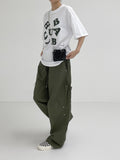 Alphabet Lettering Overfit Short Sleeve T-Shirt