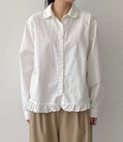 Peach Frill Loose-Fit Shirt