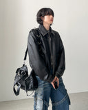 Peter Crop Leather Jacket