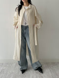 Trench Mock Neck Belted Long One Piece