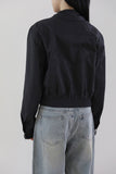 Biker blouson crop jacket