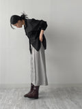 [Setup Available] Stitch Banding Long Skirt