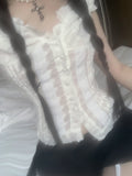 Sindy lace button blouse