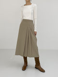 Anne pleated long skirt