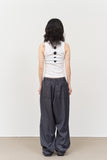(W) Shape Dot Sleeveless