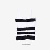 Moire Stripe Punching Sleeveless