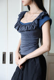 Bell frill cap sleeveless