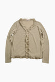 Peaky Ruffle V-neck Cardigan