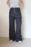 Deep Dyeing Cut Cotton Pants