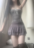 named strap frill skirt