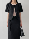 Lara Tweed Short Sleeve Jacket
