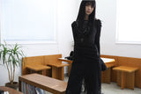 Cross long net knit