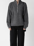 Roden half-zip-up string knit