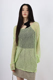 Long boat neck knit