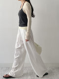 End Two-Tuck Nylon Banding Wide Pants