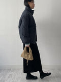 Velour H-line long skirt