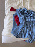 Stripe Raglan Loose Fit Sweatshirt