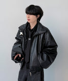 Mace Crop Leather Jumper