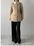[wool70%/handmade] Glass wool half jacket