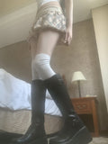 Chechena Beige Check Skirt