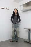 Back Pocket Washing Denim