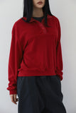 High neck fleece sweatshirt