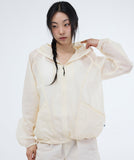 PRTN) Sheer Hoodie Windbreaker Jacket