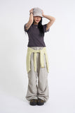 Slub Layered Crop Tee