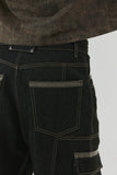 OBLIQUE PATCH DENIM PANTS